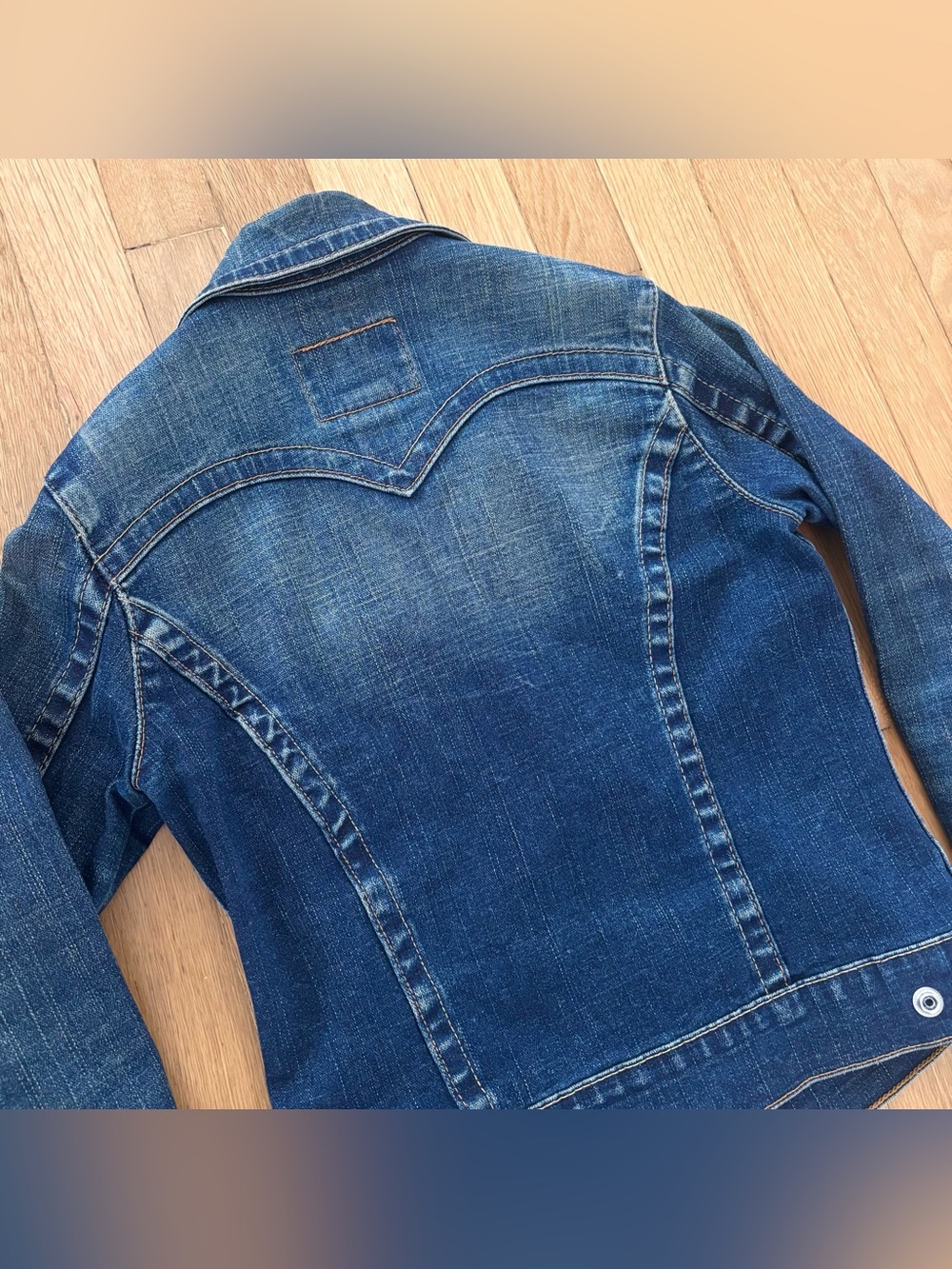 Vintage True Religion Denim Jacket Emily Womens S Y2K Trucker Western 2000s Crop - Picture 2 of 12